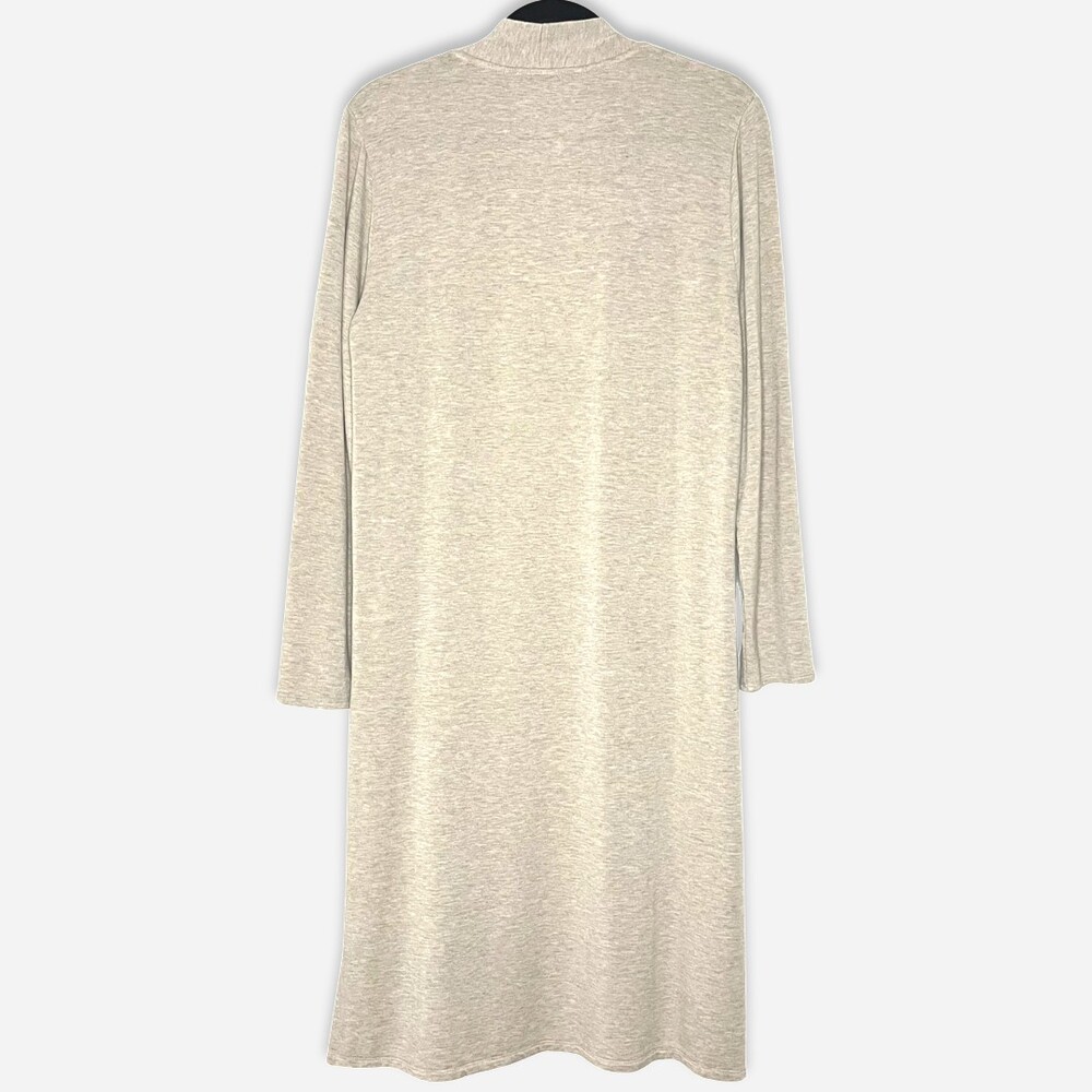 Magaschoni Womens Sweater Large Light Brown Modal Open Front Cardigan Duster - Picture 2 of 16